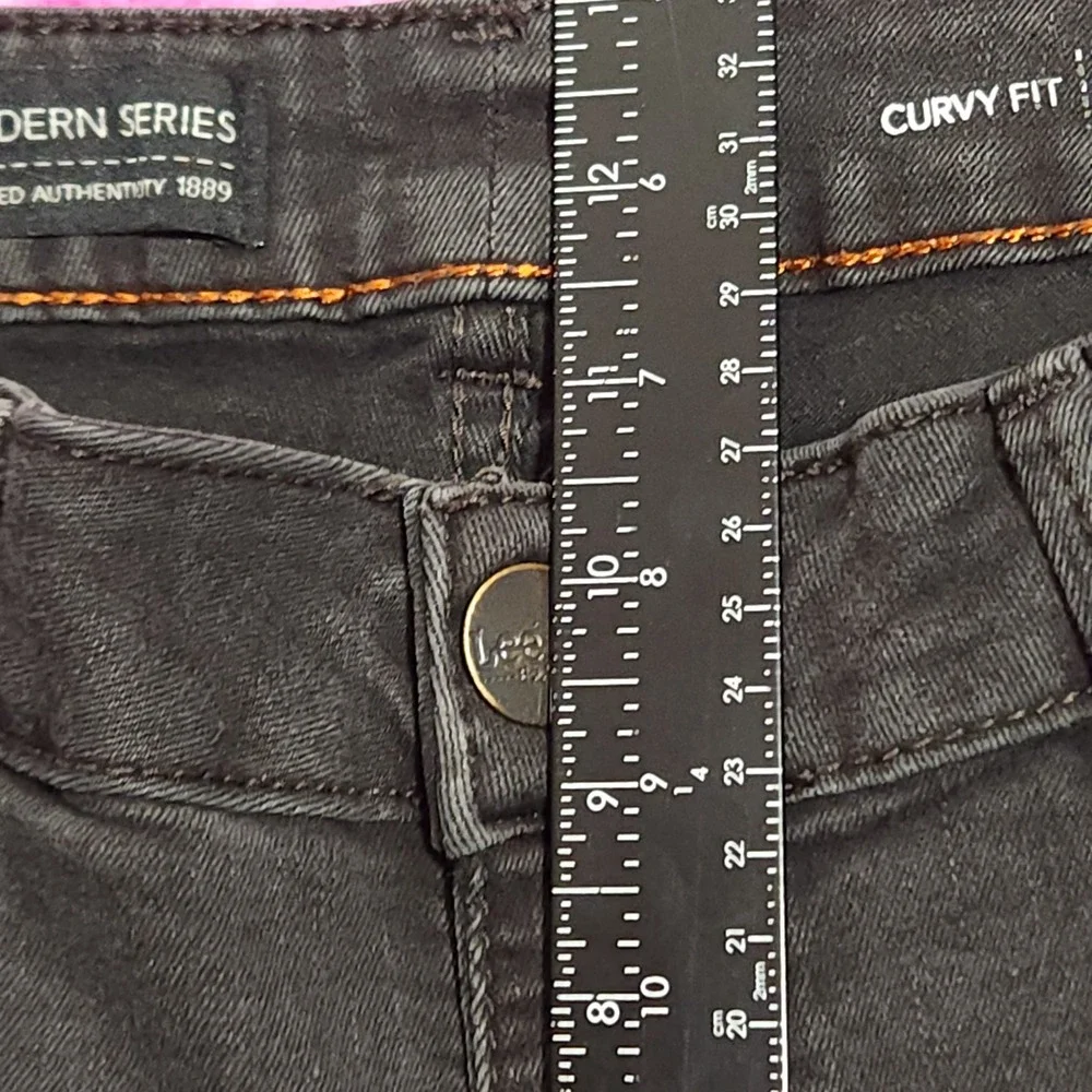 Lee Modern Series Jeans Women's‎ 16M Mid Rise Curvy Fit Bootcut Black Denim